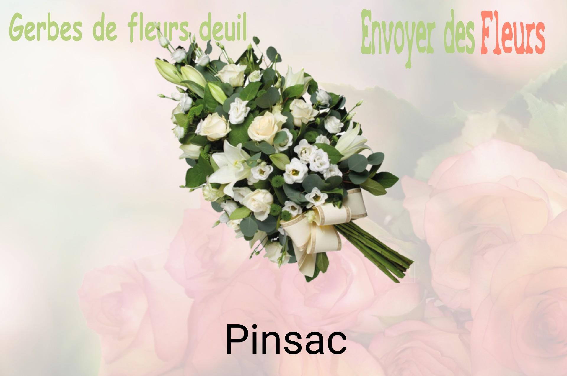 Gerbe de fleurs de deuil livrée à Pinsac